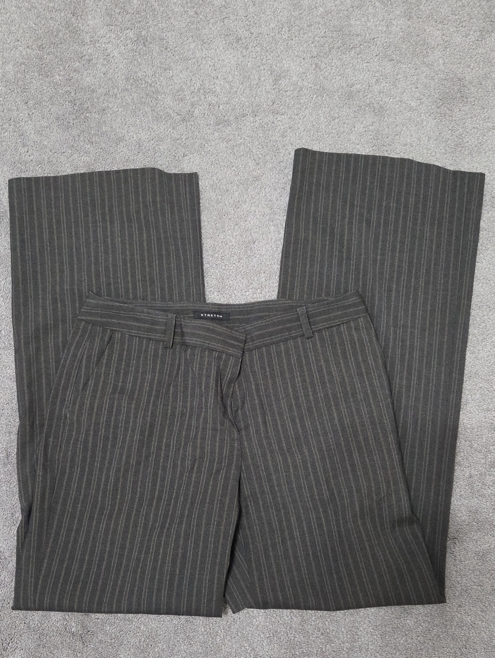 Jones New York Men's Charcoal Pinstripe Dress Pants
